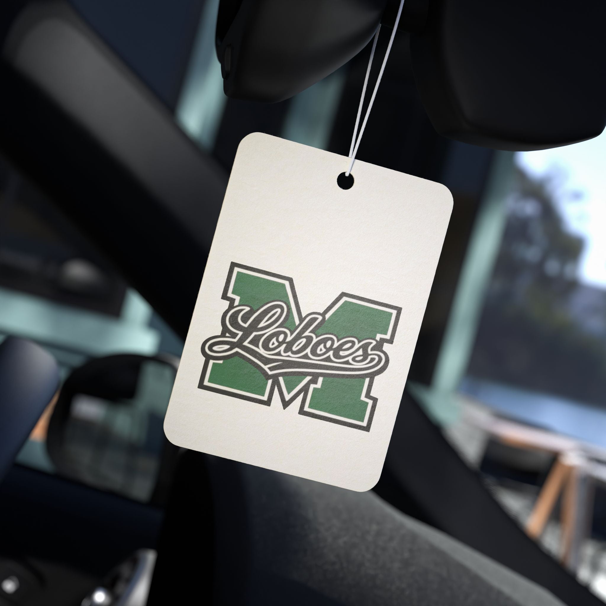 Loboes M Green 'M' Car Air Freshener