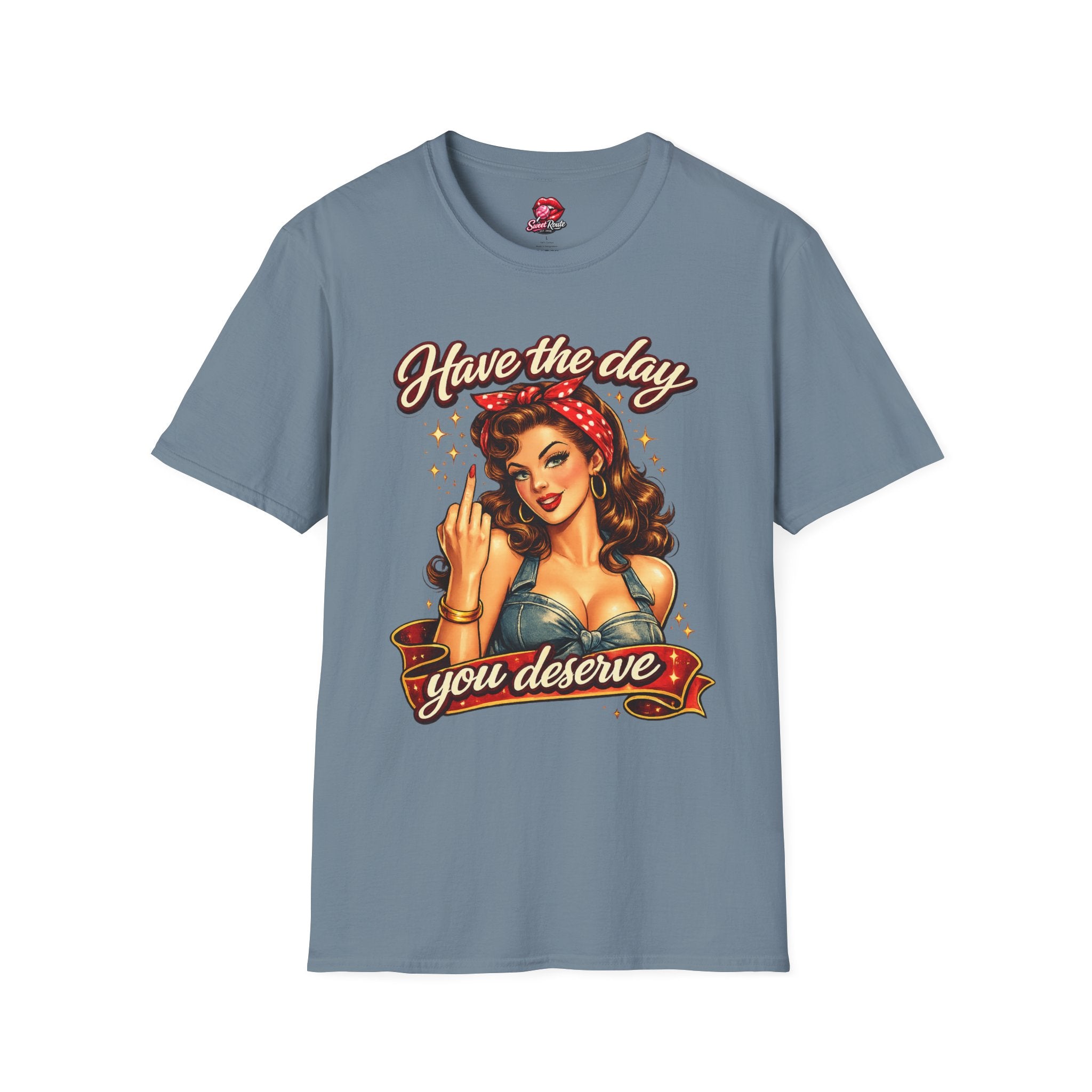 Have the Day retro pinup middle finger T-Shirt