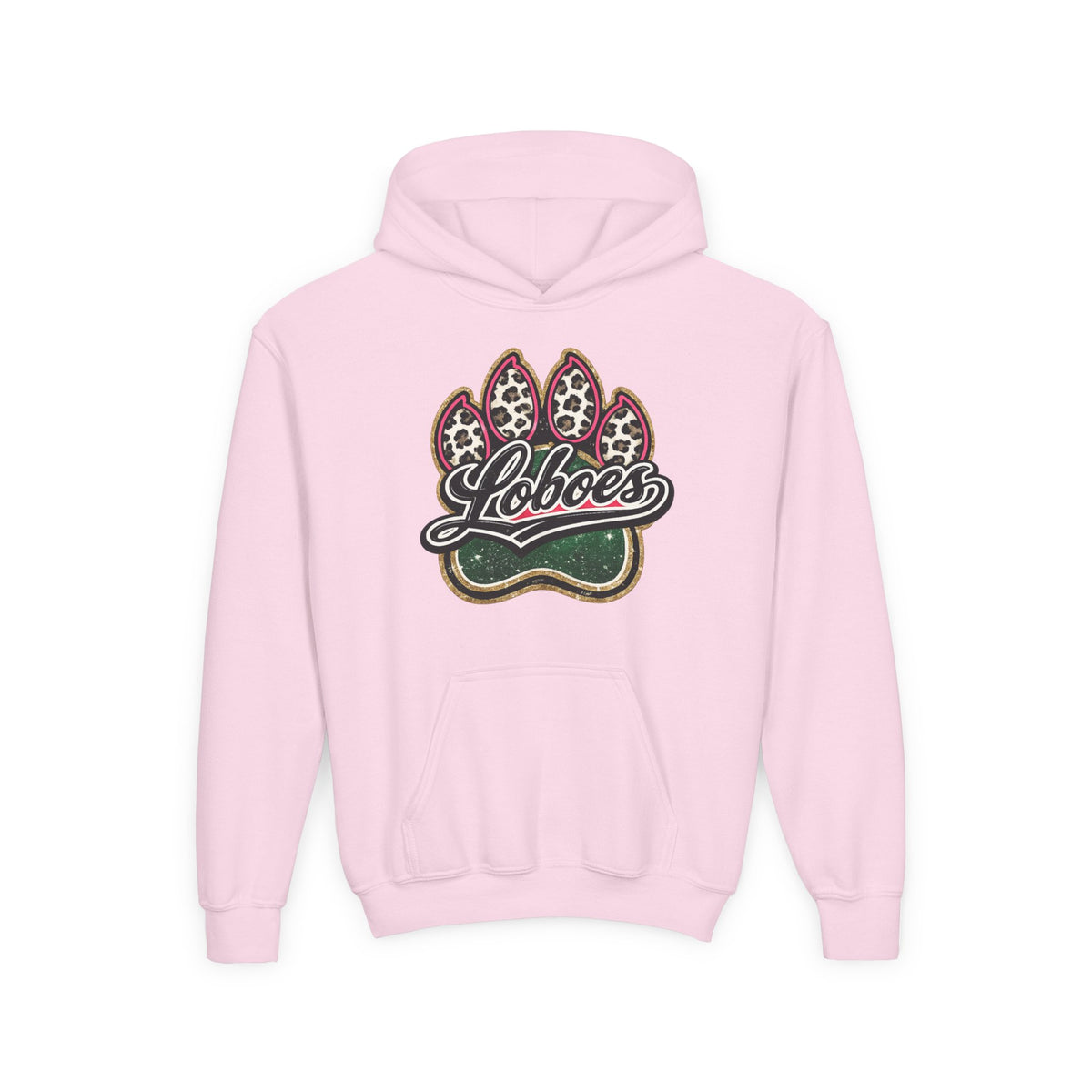 Youth Hoodie with 'Loboes' Paw