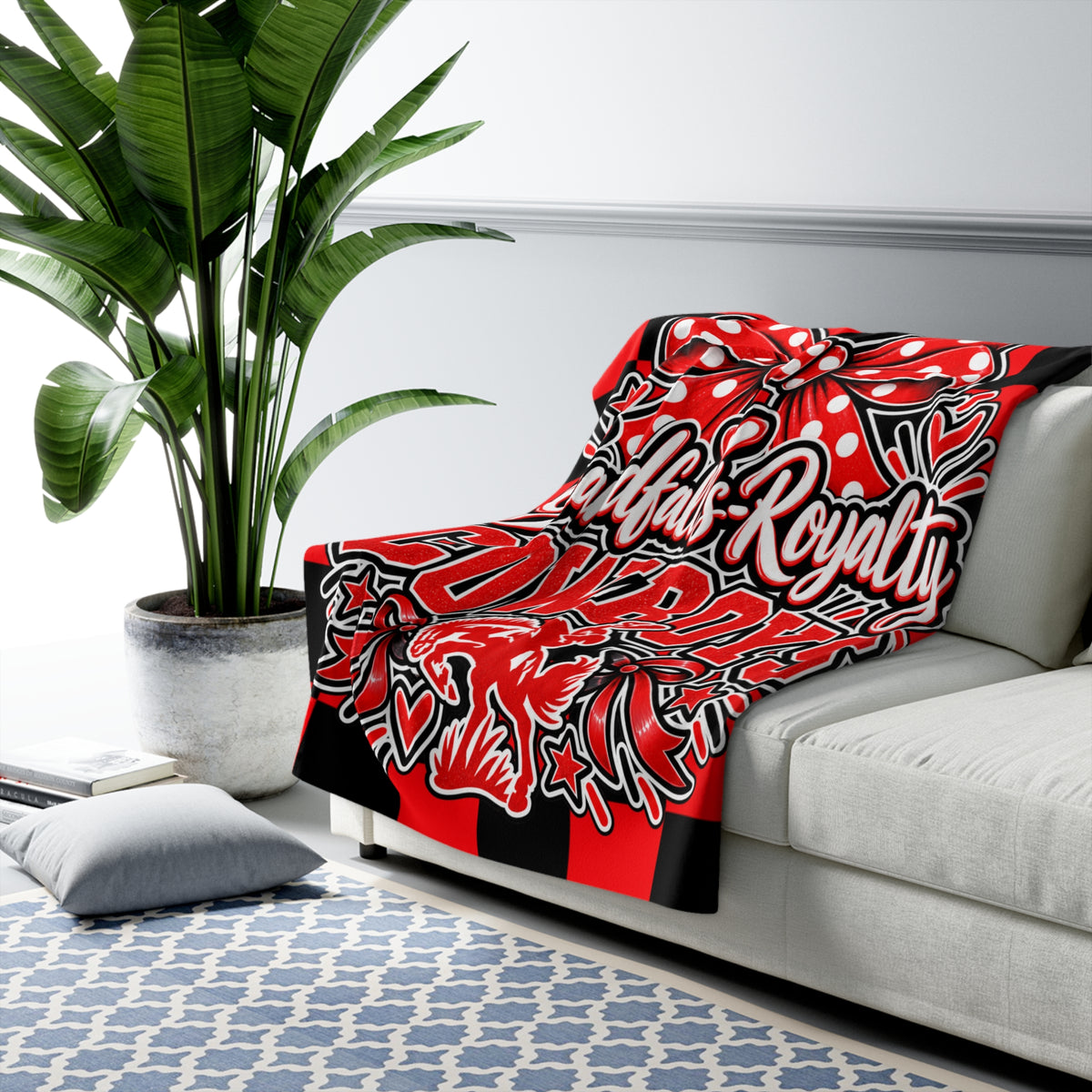 Grandfalls Royalty Cowboys Sherpa Fleece Blanket