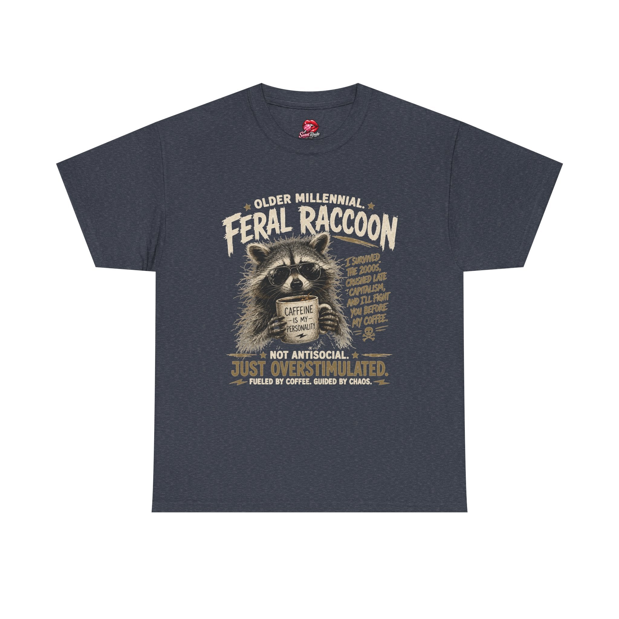 Feral Raccoon Coffee Mug Tee, T-Shirt