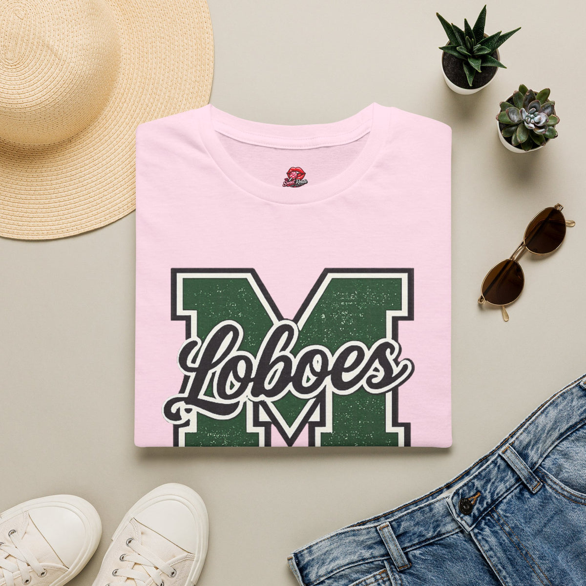 Loboes M Vintage Letterman T‑Shirt