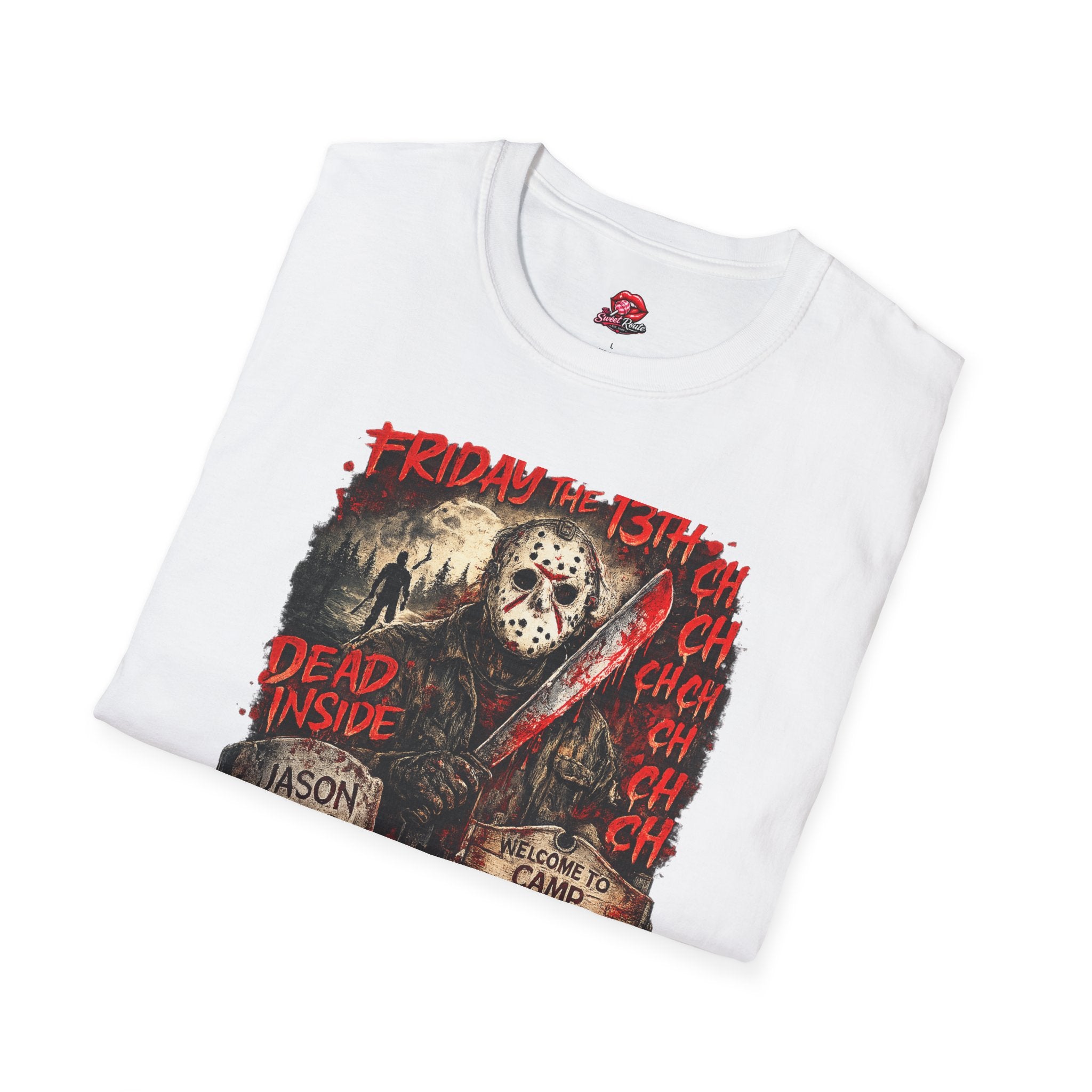 Friday the 13th Jason “Dead Inside” T-Shirt | Vintage Slasher Horror Graphic Tee | Halloween Horror Fan Shirt