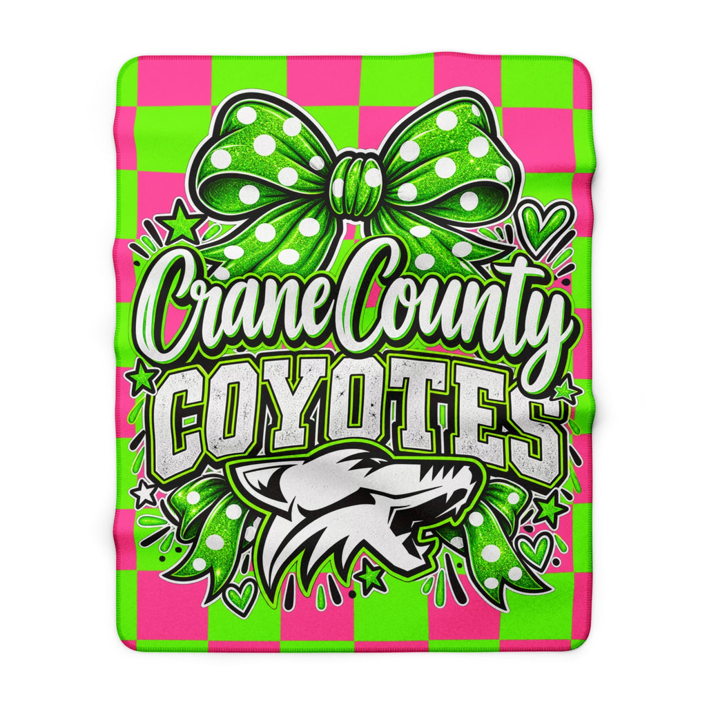 Crane County Coyotes Sherpa Blanket