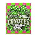 Crane County Coyotes Sherpa Blanket