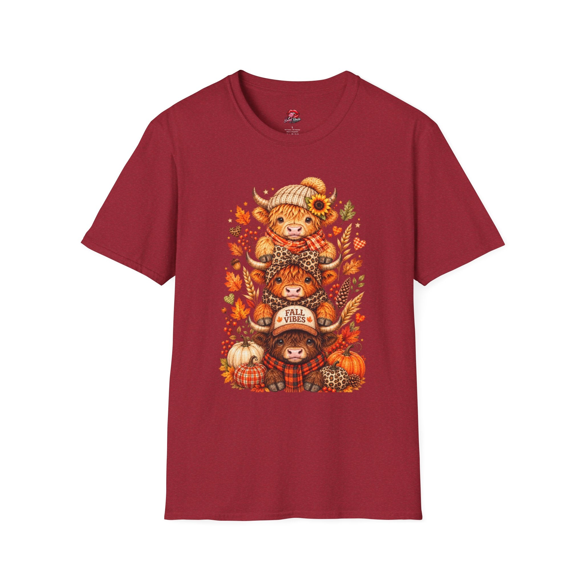 Autumn Highland Cow Stack T-Shirt