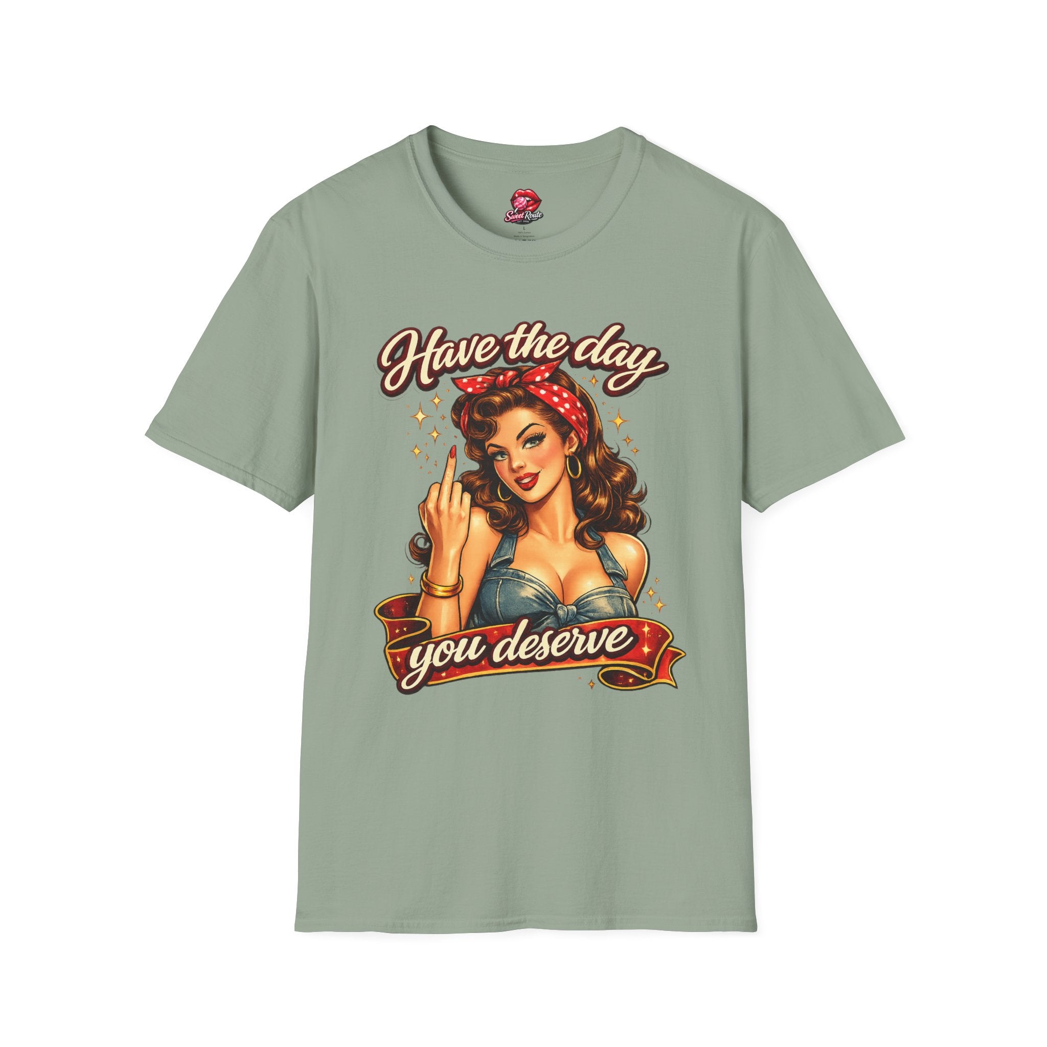 Have the Day retro pinup middle finger T-Shirt