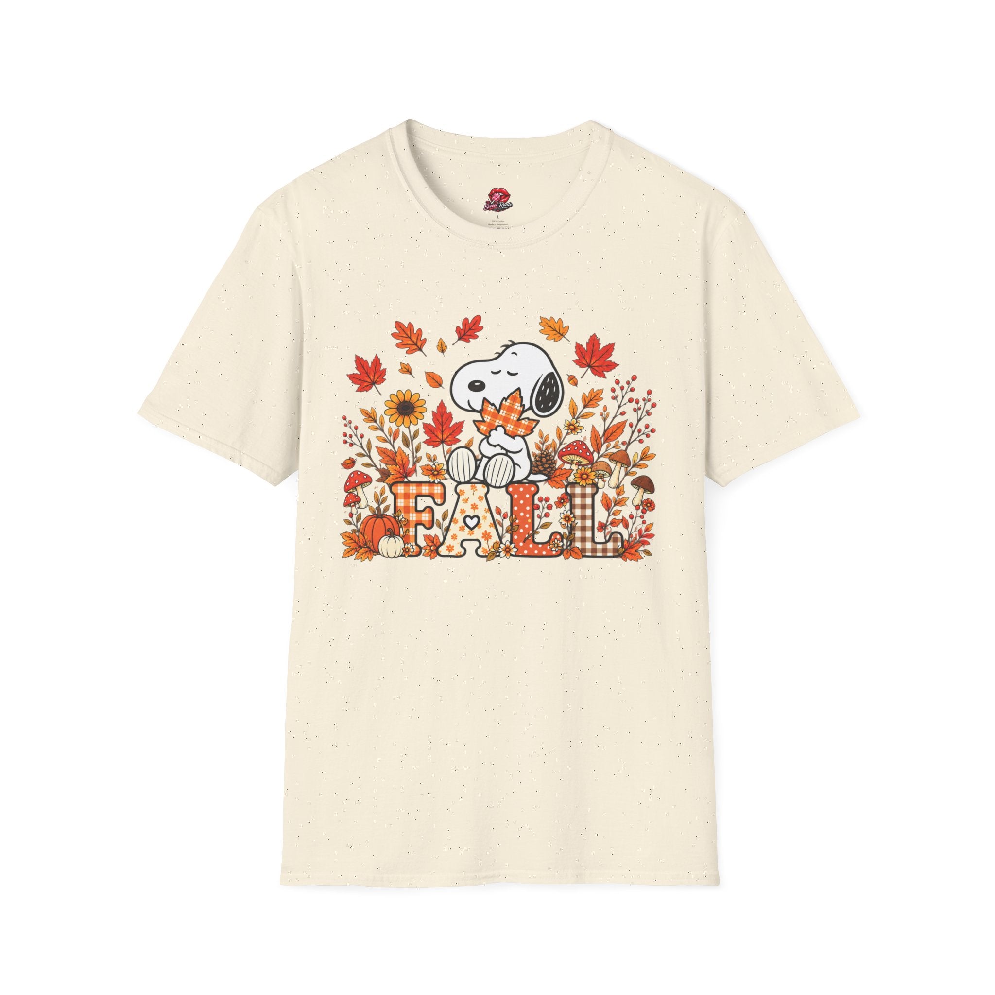 Cute Autumn Leaves & Pumpkins Snoopy Tee