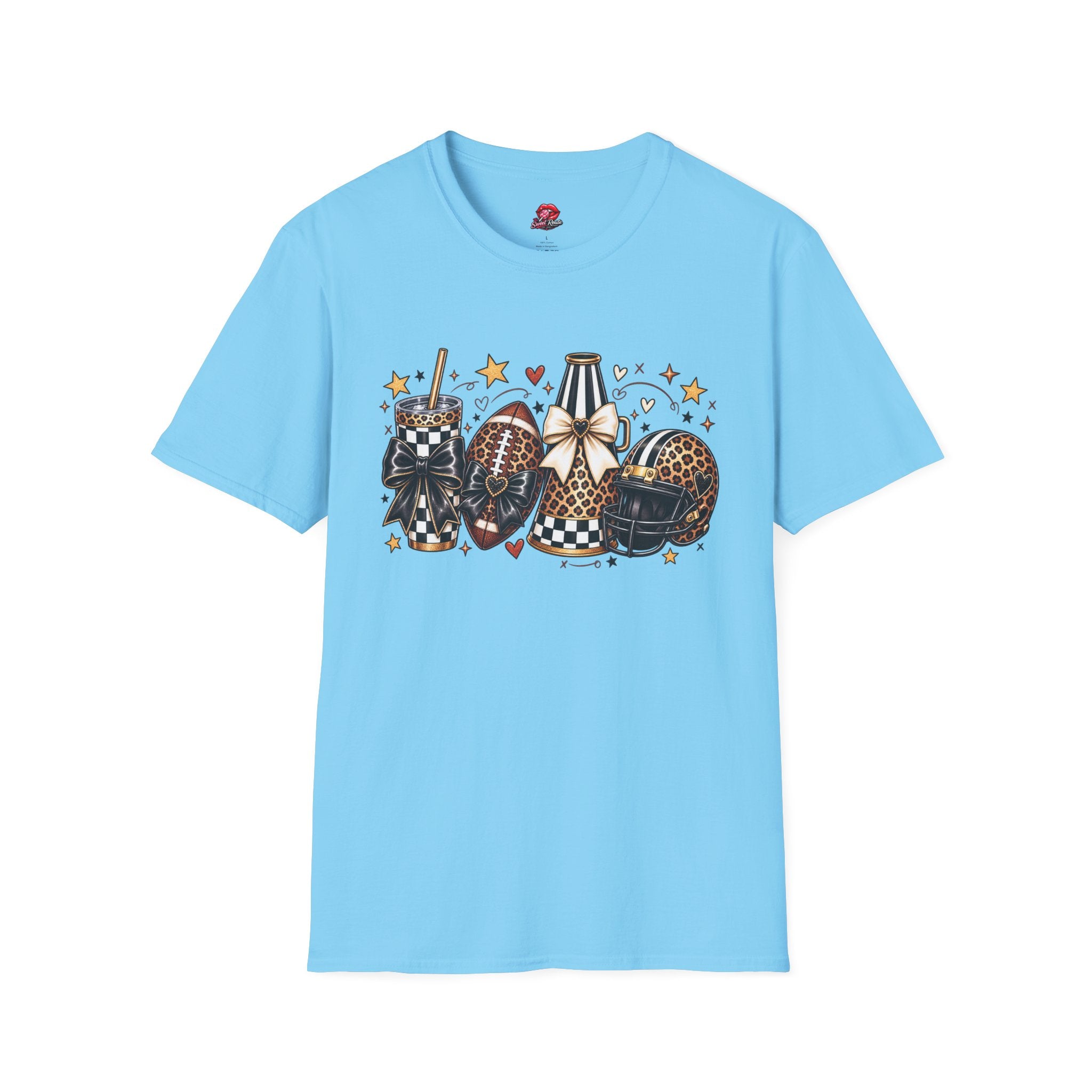 Leopard Game Day Football & Cheer Graphic T-Shirt