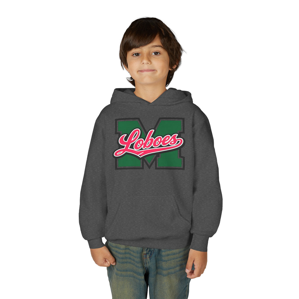 Youth Loboes M Letter Hoodie — Kids School Spirit Sweatshirt