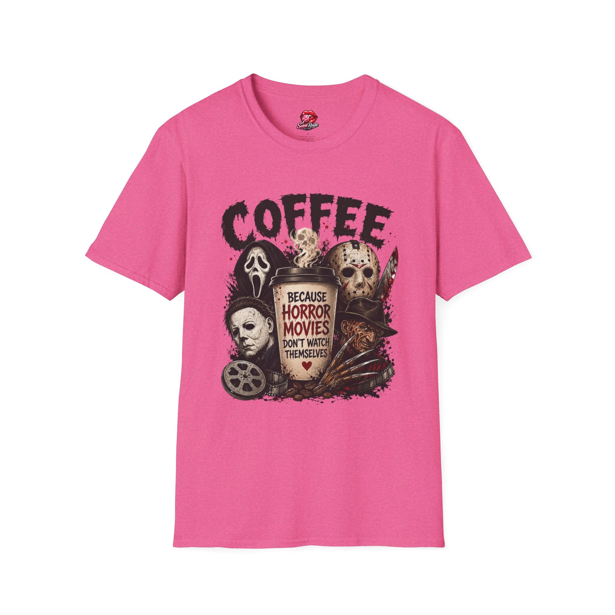 Horror Movie Characters Coffee T-Shirt