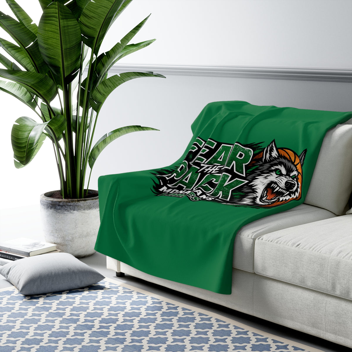 Monahan's Loboes Sherpa Fleece Blanket