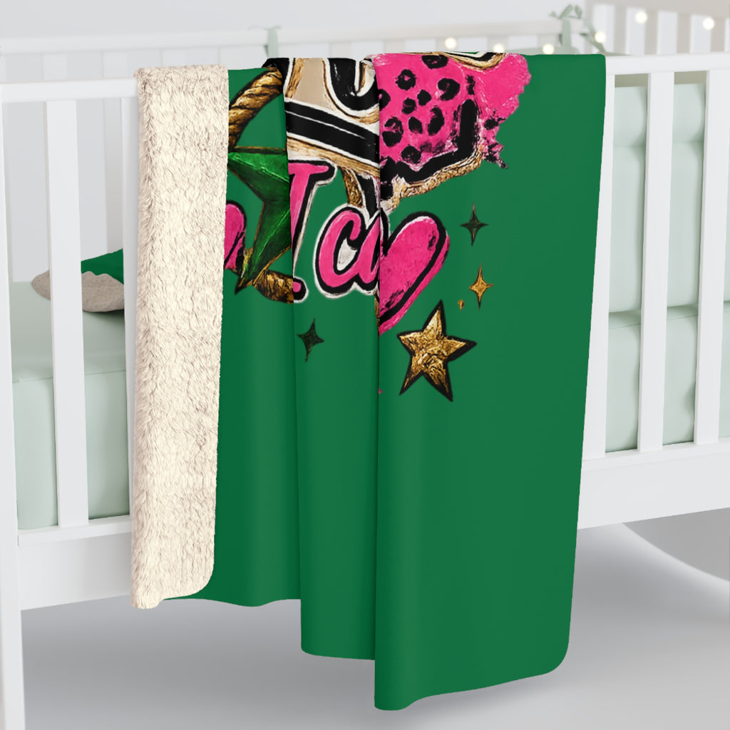 Sherpa Blanket — "Choosing Monahans Loboes I Can’t Tell" Cozy Fleece Throw