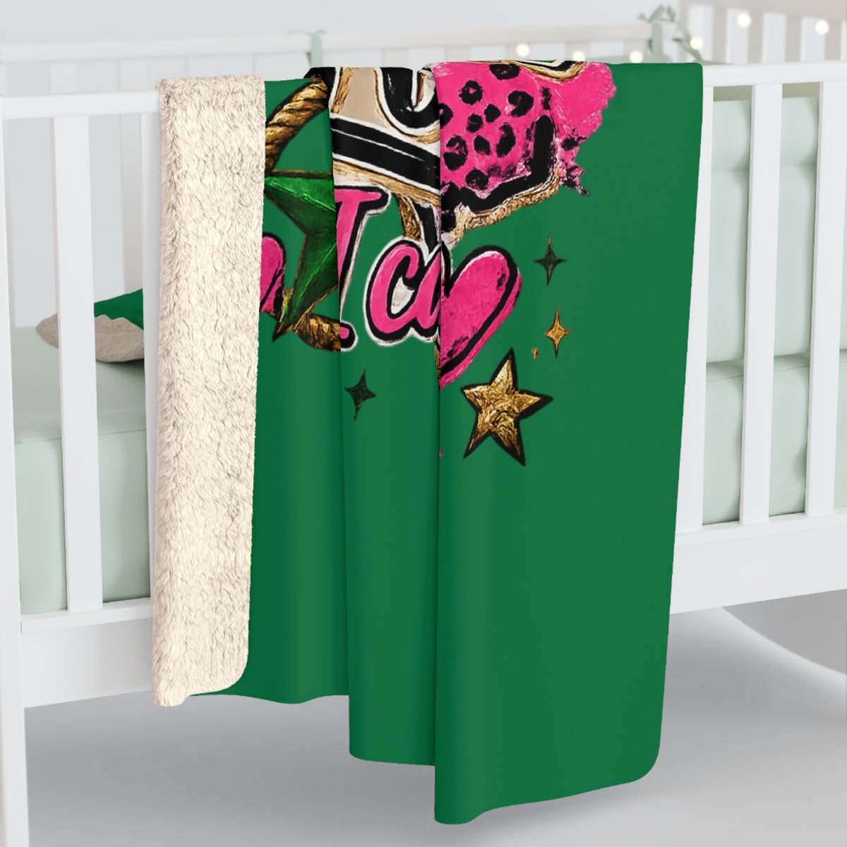 Sherpa Blanket — "Choosing Monahans Loboes I Can’t Tell" Cozy Fleece Throw