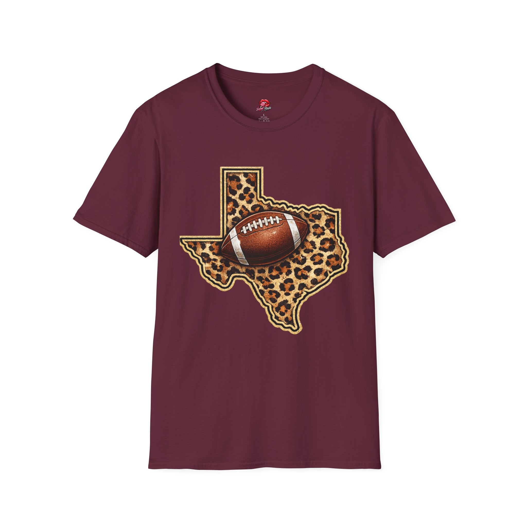 Texas Leopard Football T-Shirt