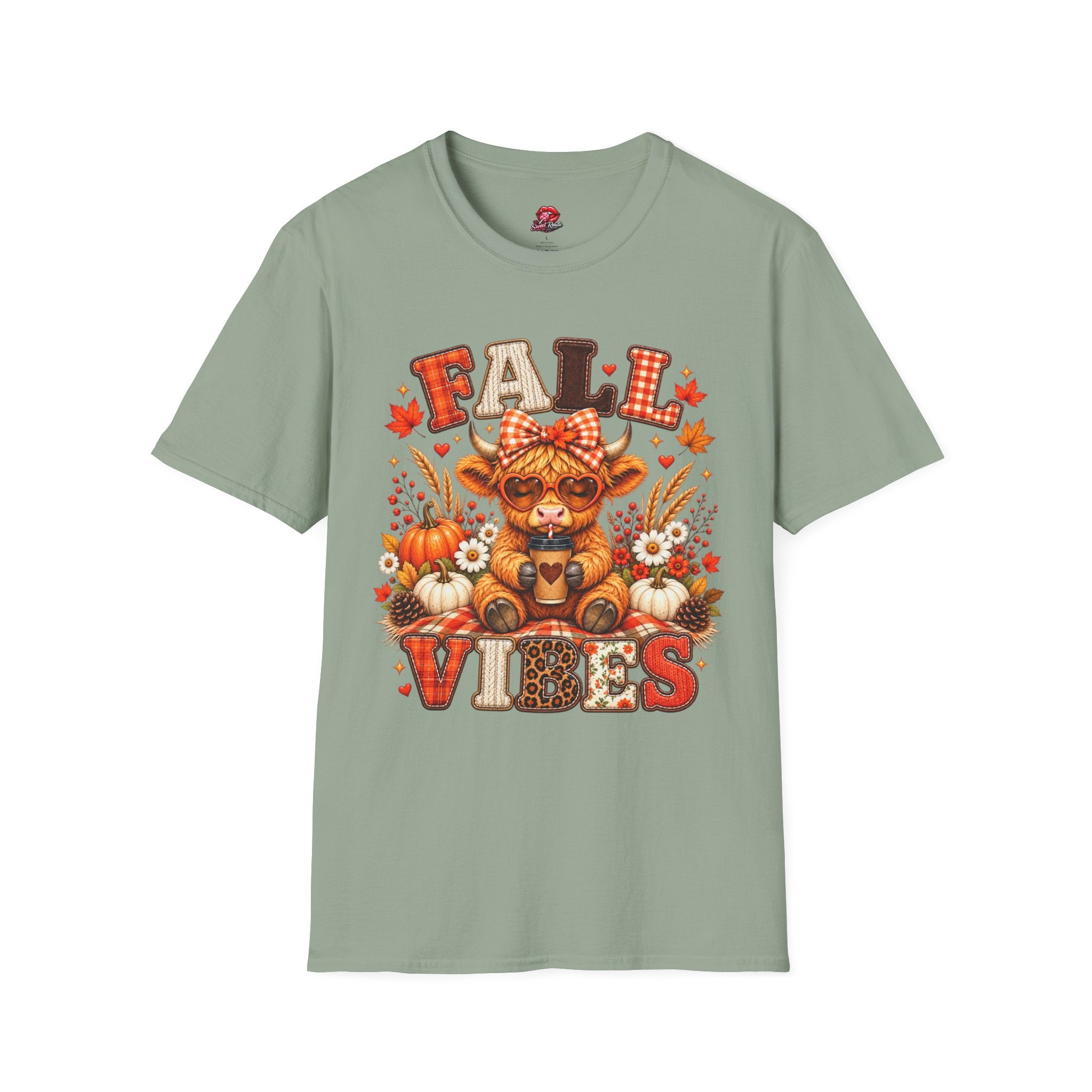 Cute Cow Pumpkin Autumn Graphic Tee