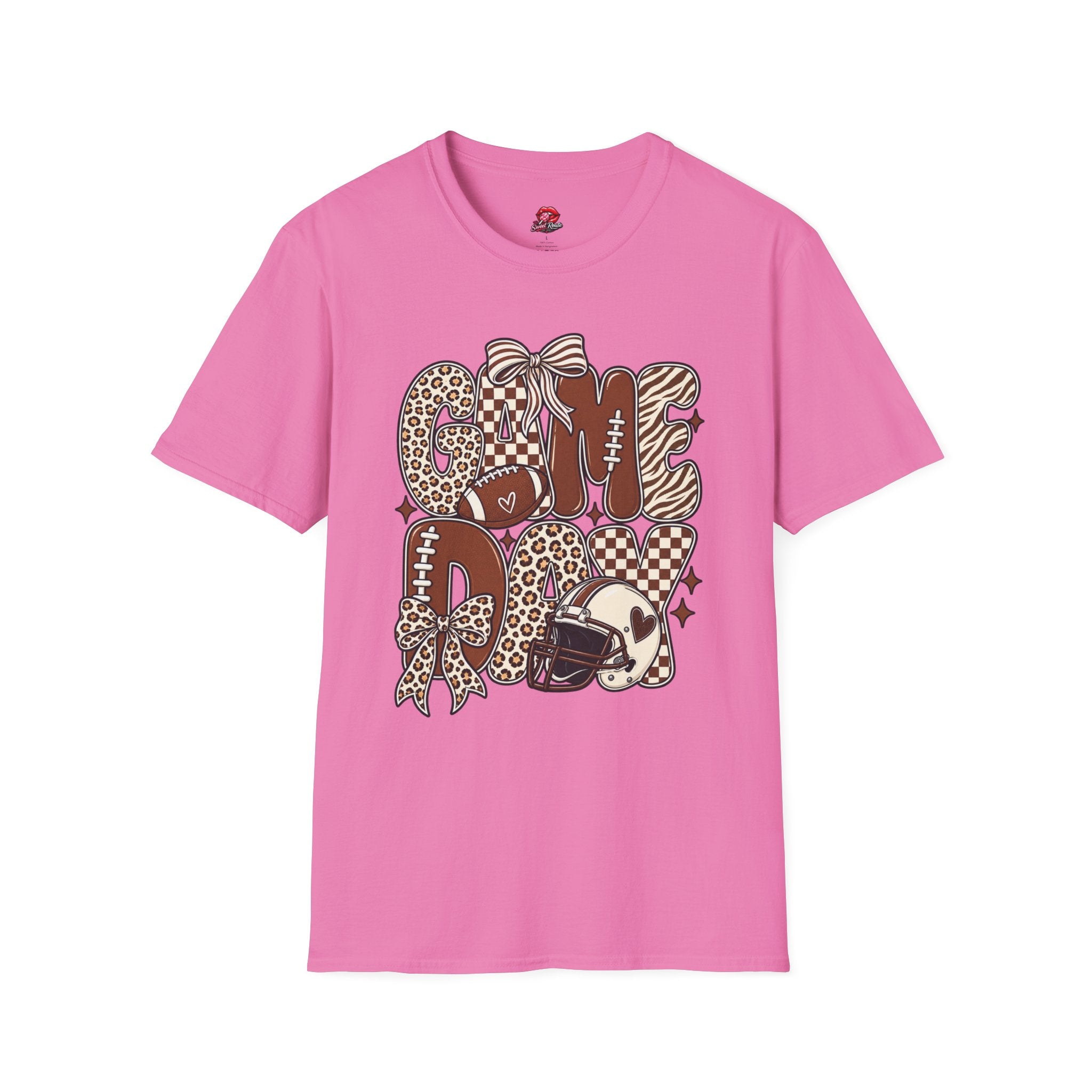 Leopard & Zebra Football Game Day Tee
