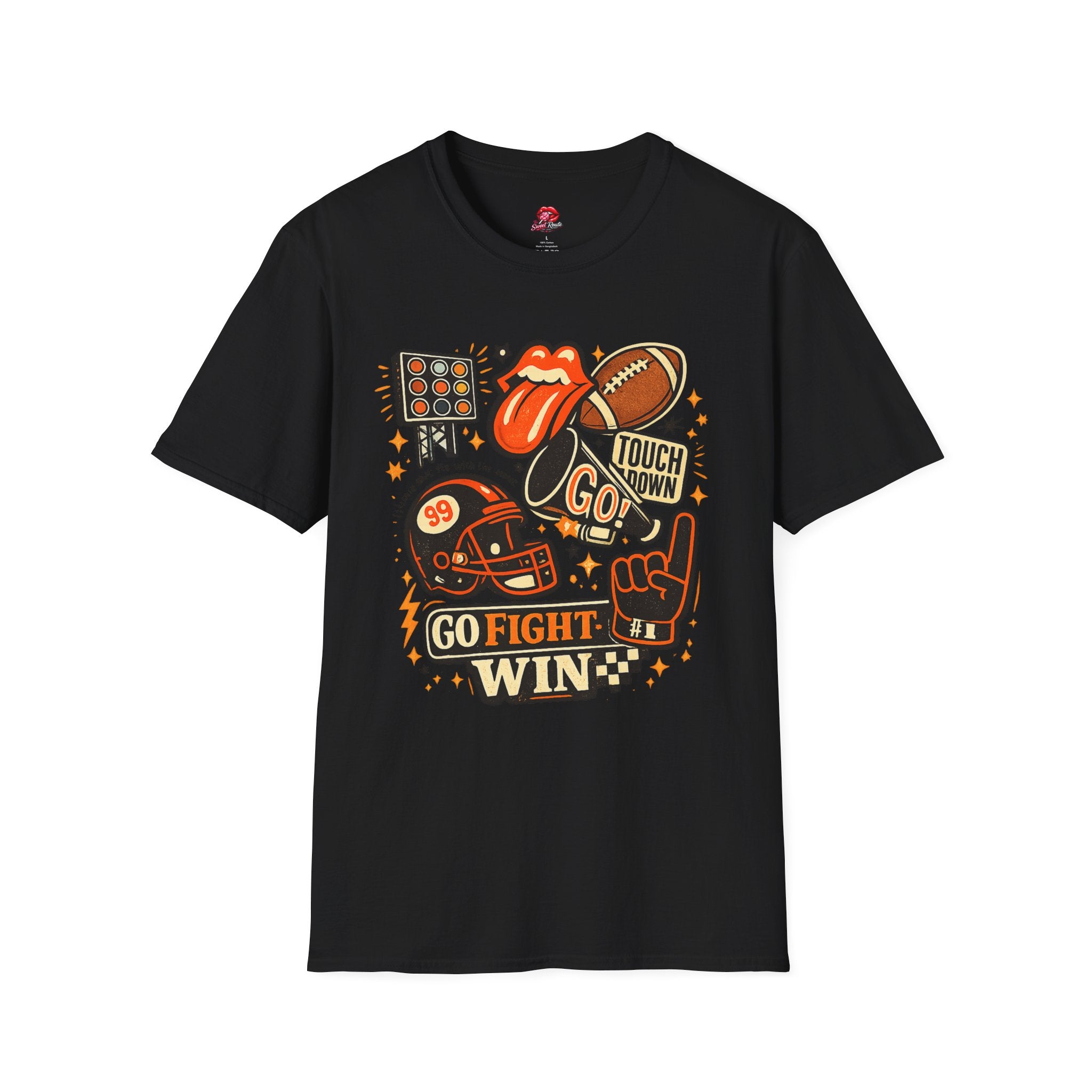Touchdown Go Football T-Shirt | Retro Game Day Tee | Vintage Football Fan Shirt
