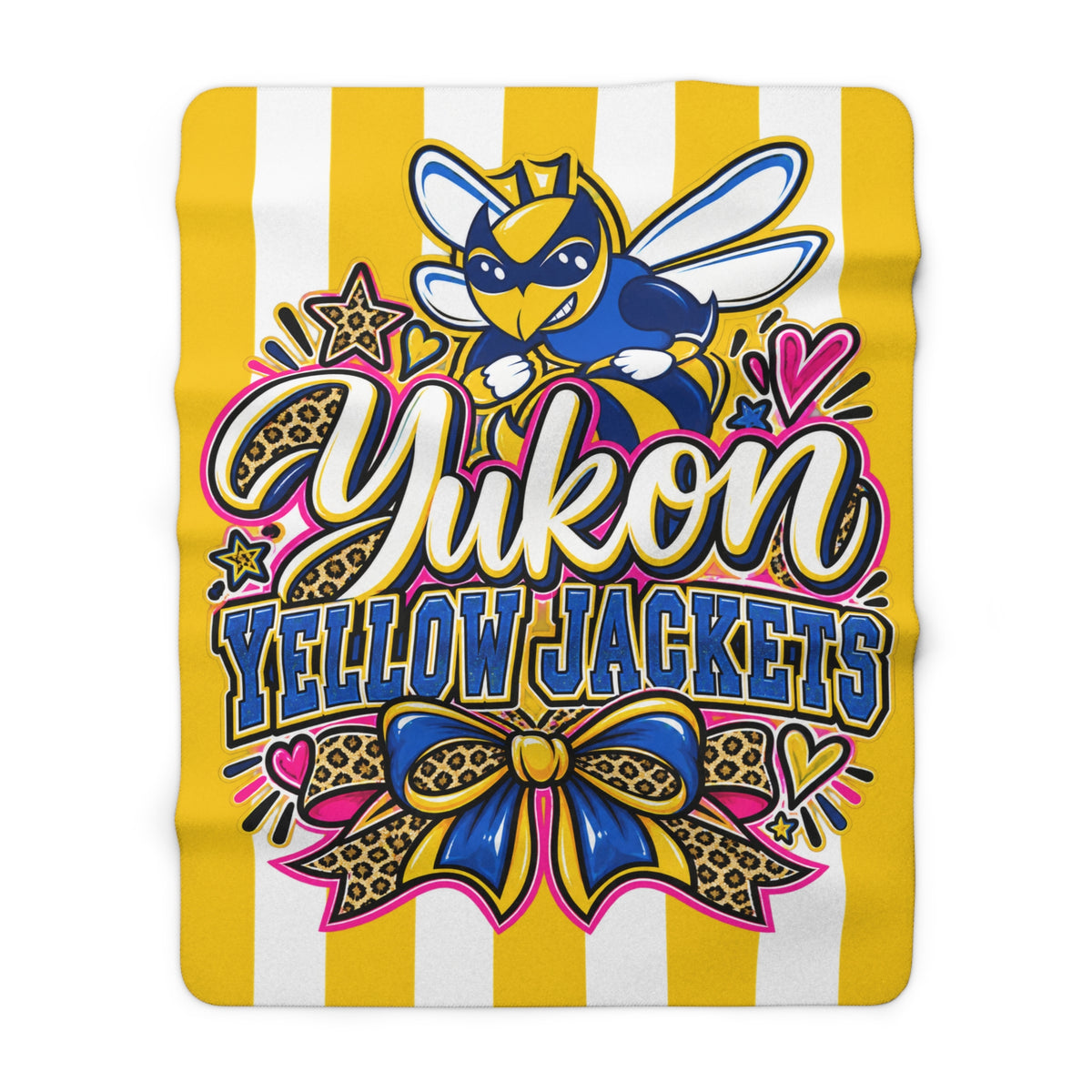 Yukon Yellow Jackets Sherpa Fleece Blanket