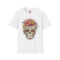 Sugar Skull with Flowers One Day at a Time T-Shirt