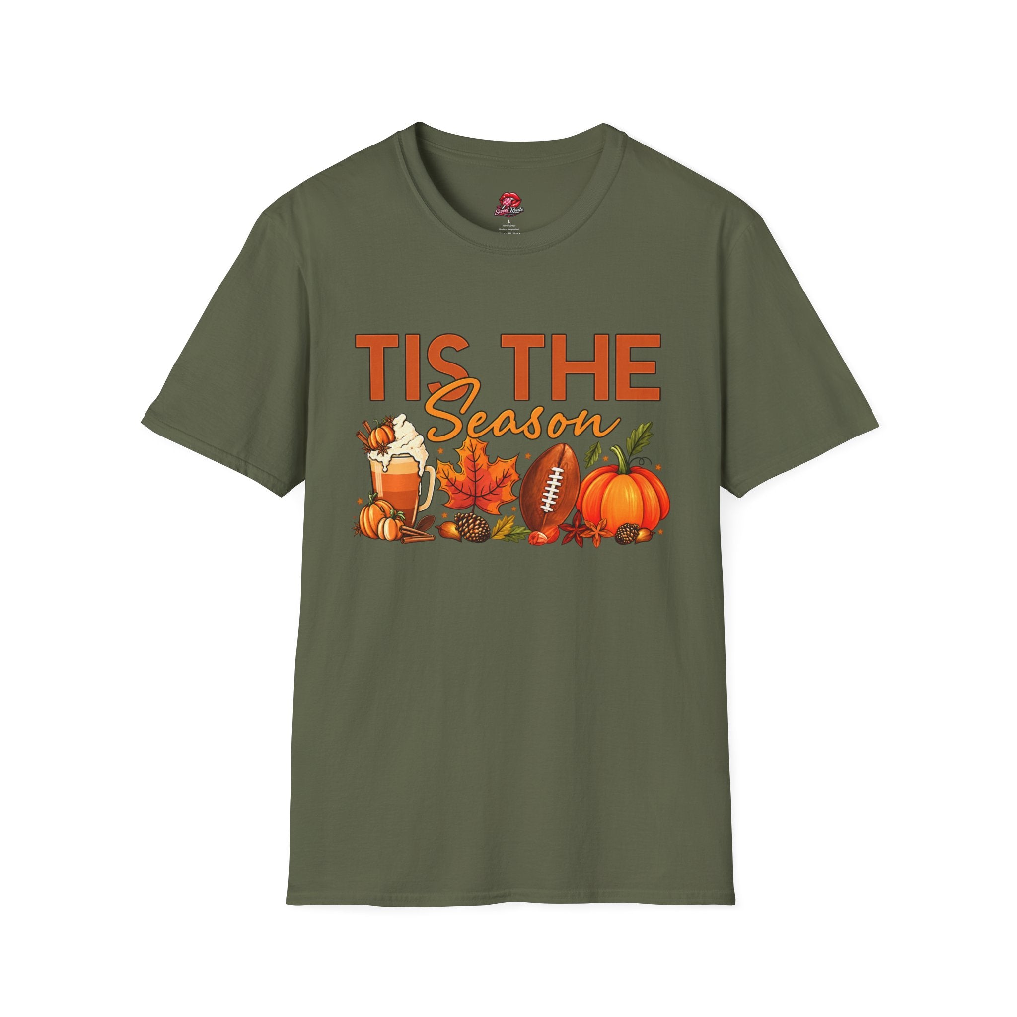 Tis The Season Fall Football Pumpkin Tee