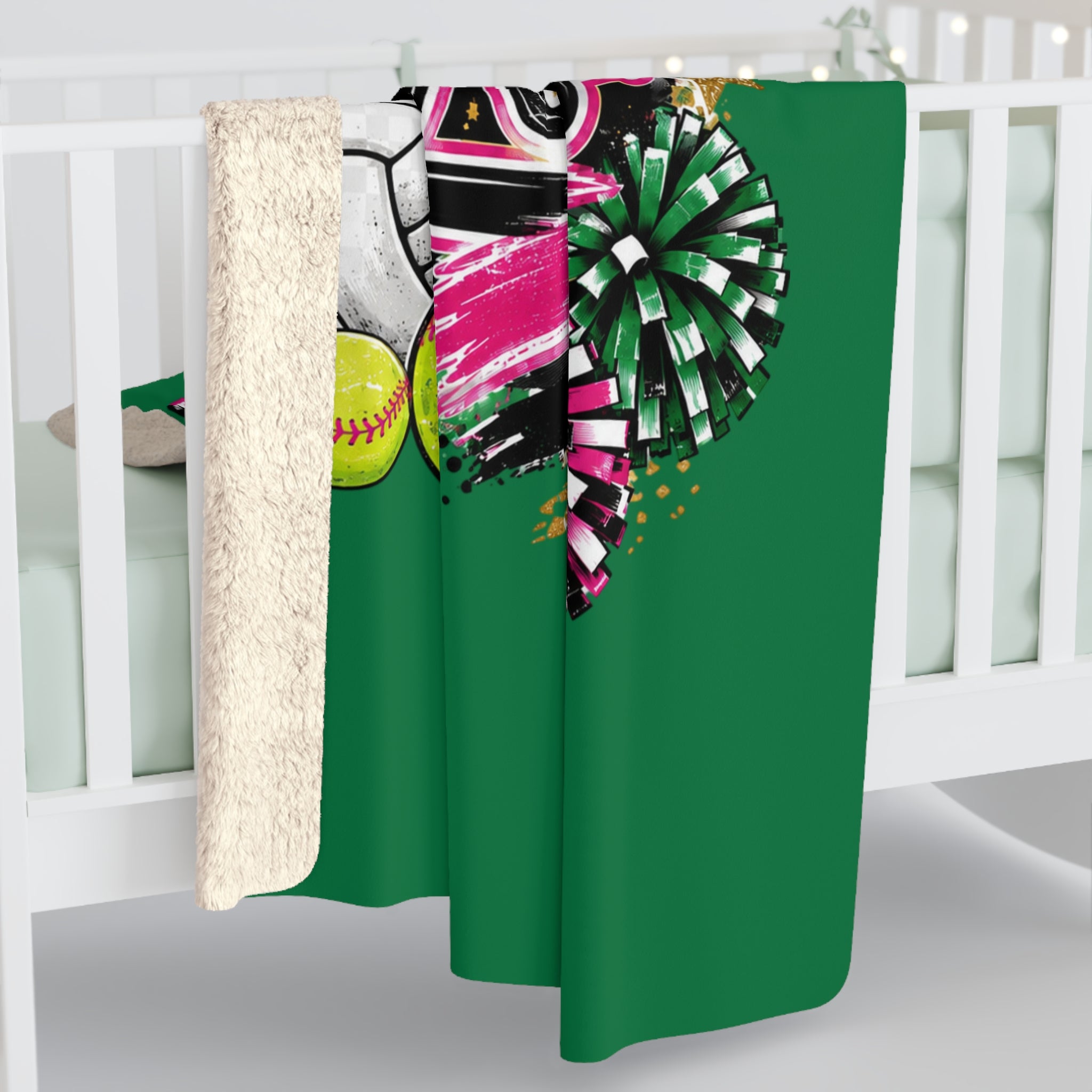Monahans Loboes School Spirit Throw with Cheer, Volleyball & Softball Graphics