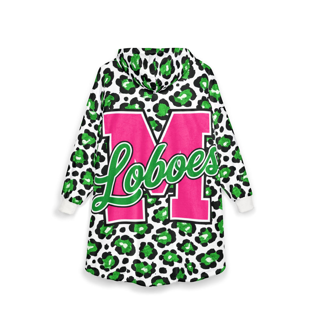 Green Leopard 'Loboes Hooded Blanket