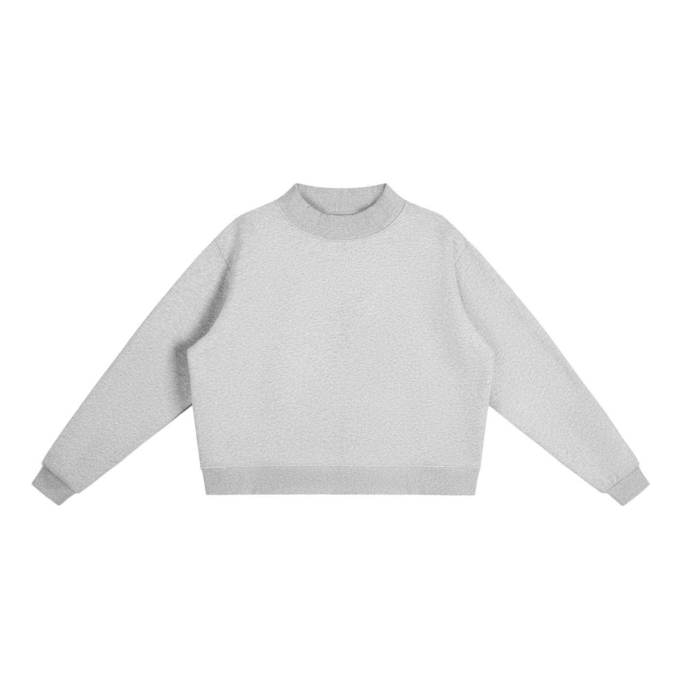 Sweet Route Essential Fleece Mock-Neck Crew Sweatshirt