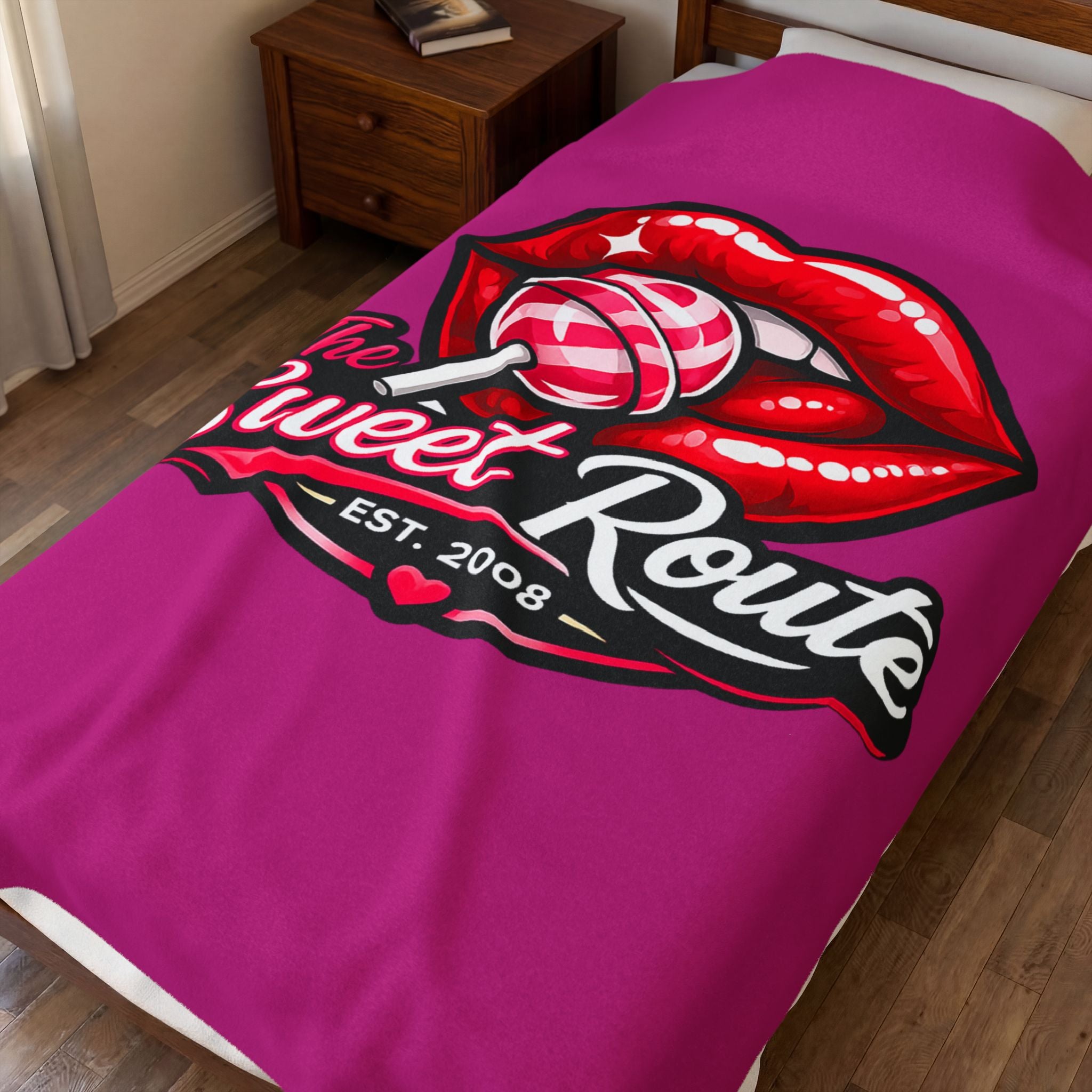 Sweet Route Pink Velveteen Blanket