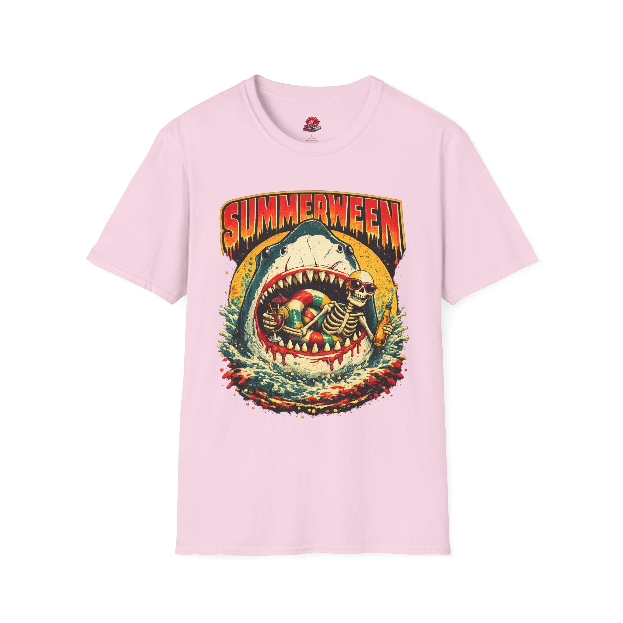 'Summerween Retro Shark Skull Tee
