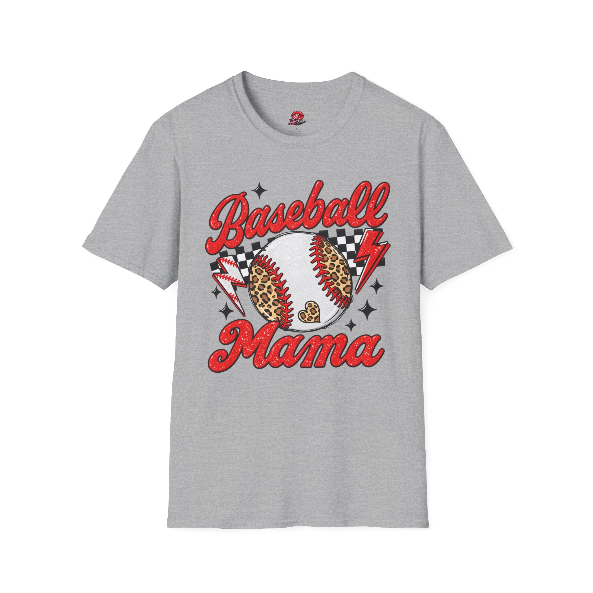 Retro Leopard Stitch Baseball Tee