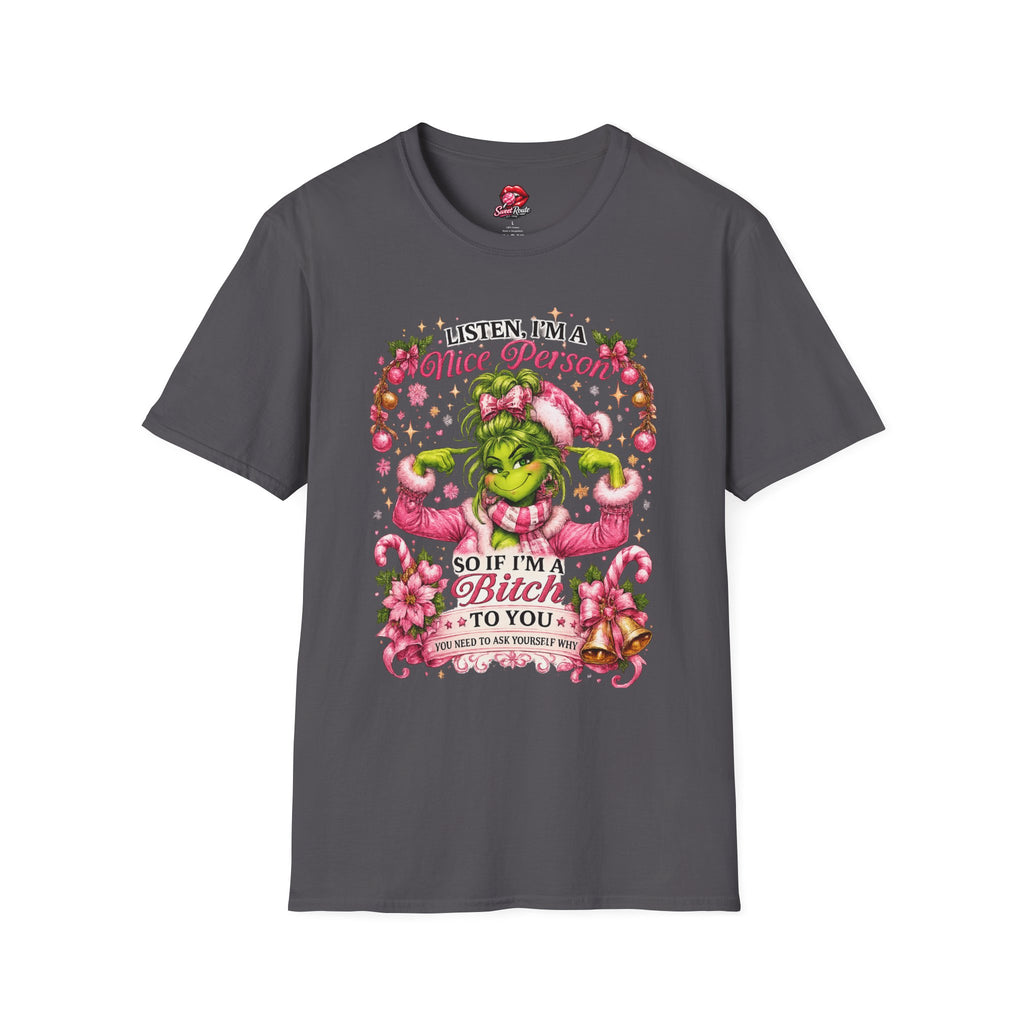 Grinch in Santa Hat T-Shirt
