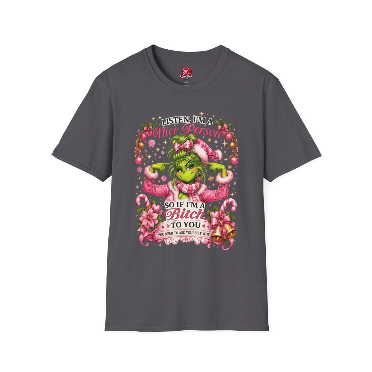 Grinch in Santa Hat T-Shirt