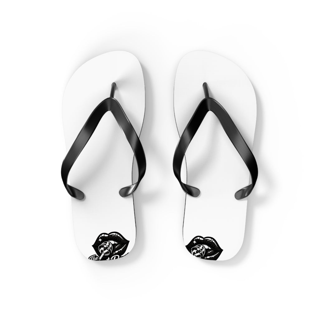 White and Black Sweet Route Logo Summer Beach Sandals