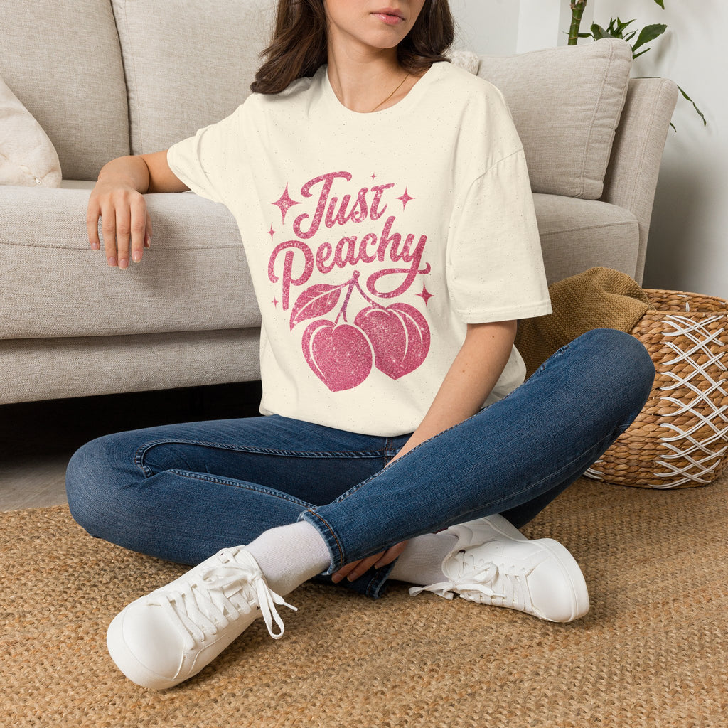 Just Peachy script with cherries T-Shirt