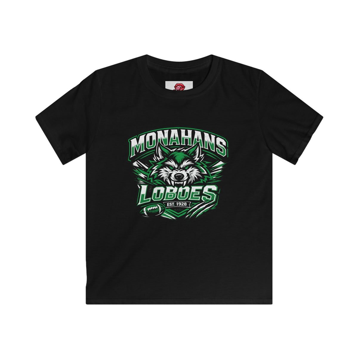 Monahans Loboes Mascot Football Kids Shirt