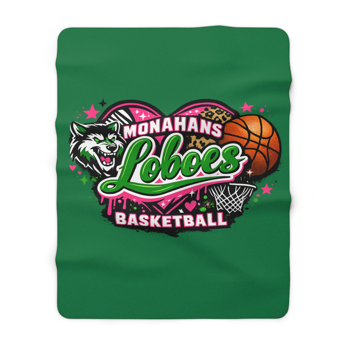 Loboes Basketball Sherpa Blanket