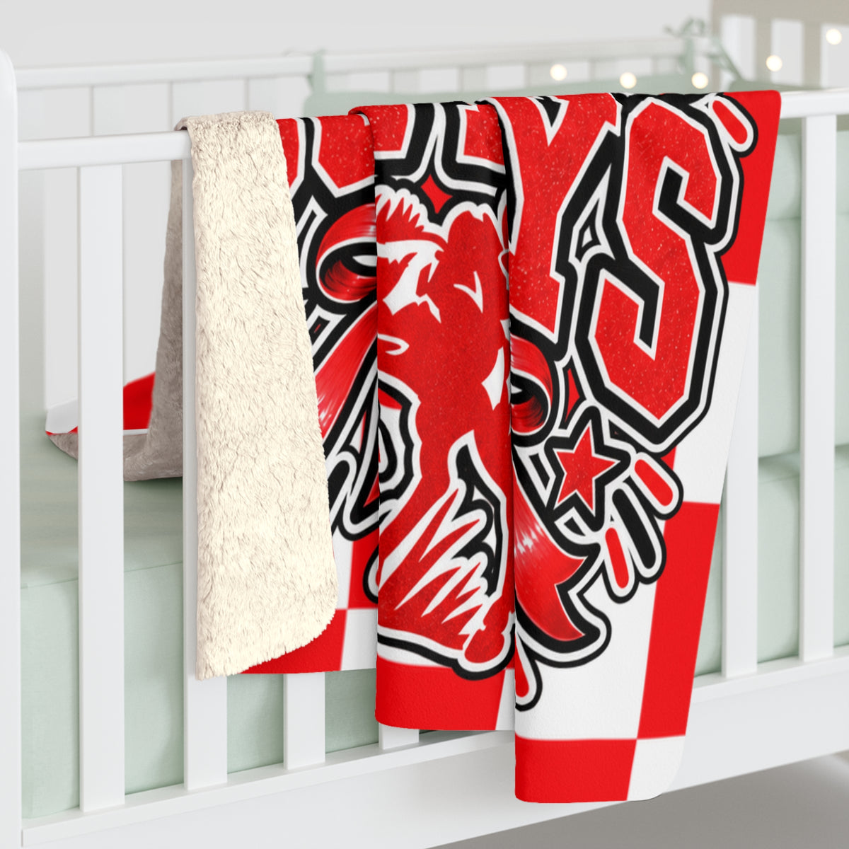 Grandfalls Royalty Cowboys Fleece Sherpa Blanket