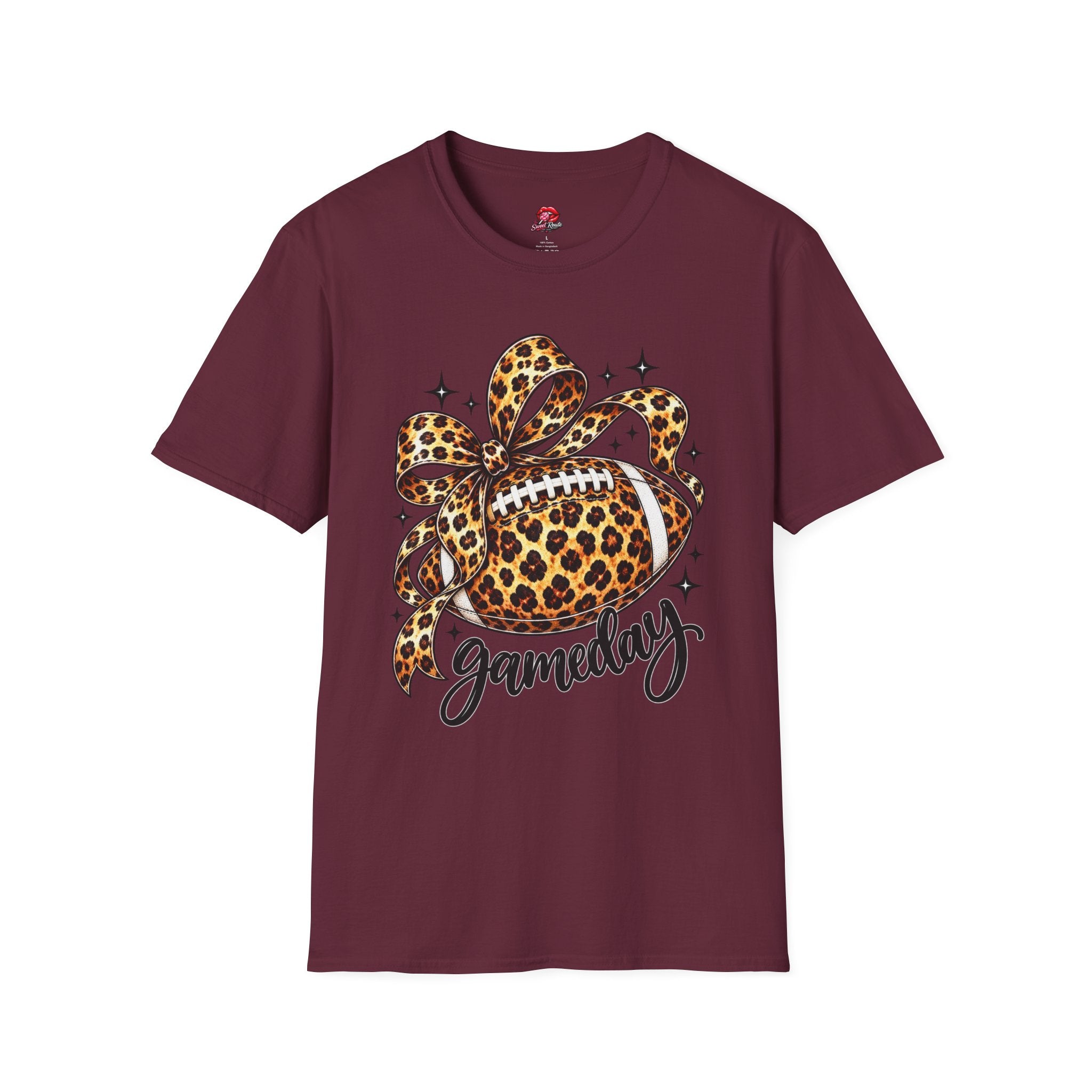 Leopard Print Football Gameday T-Shirt