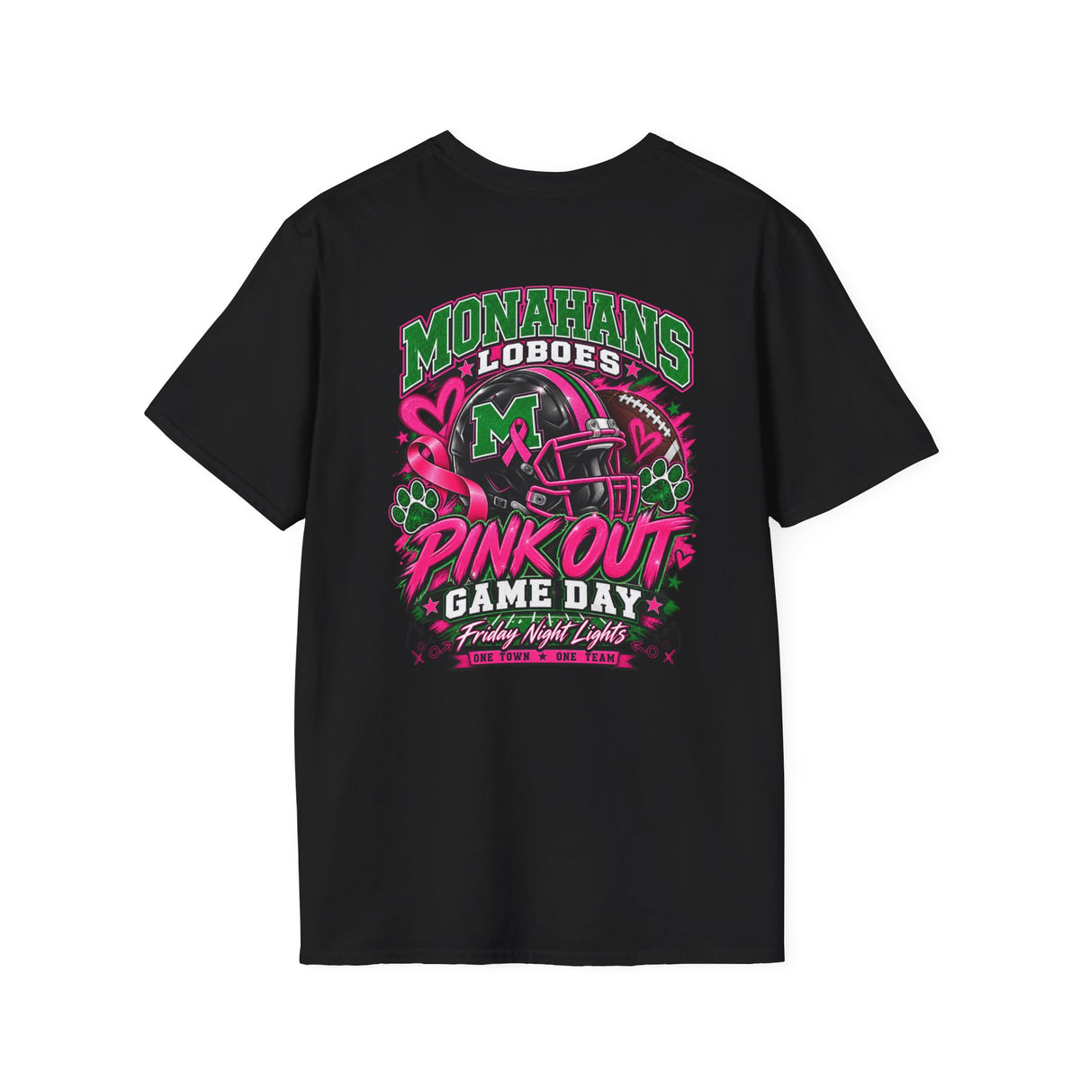 Monahans Loboes Pink Out Game Day Graphic T-Shirt