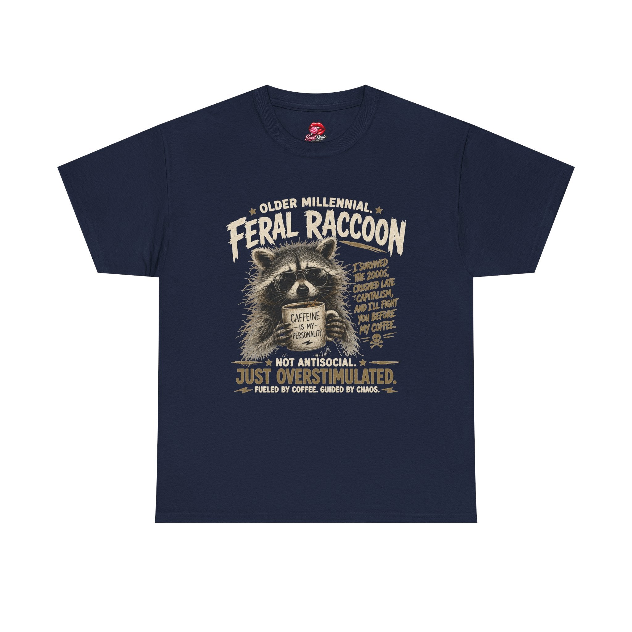 Feral Raccoon Coffee Mug Tee, T-Shirt