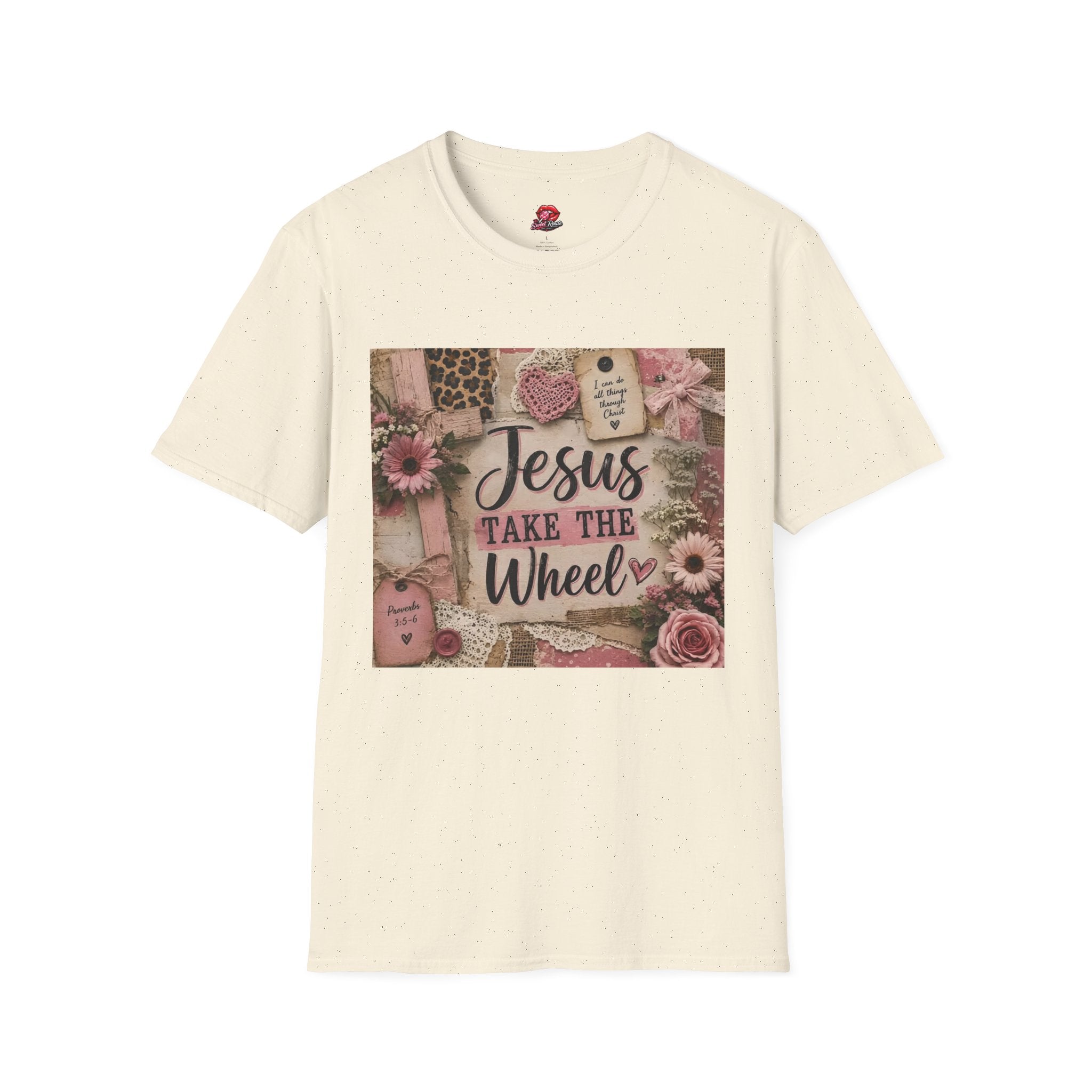 Jesus Take the Wheel Floral Vintage Graphic Tee