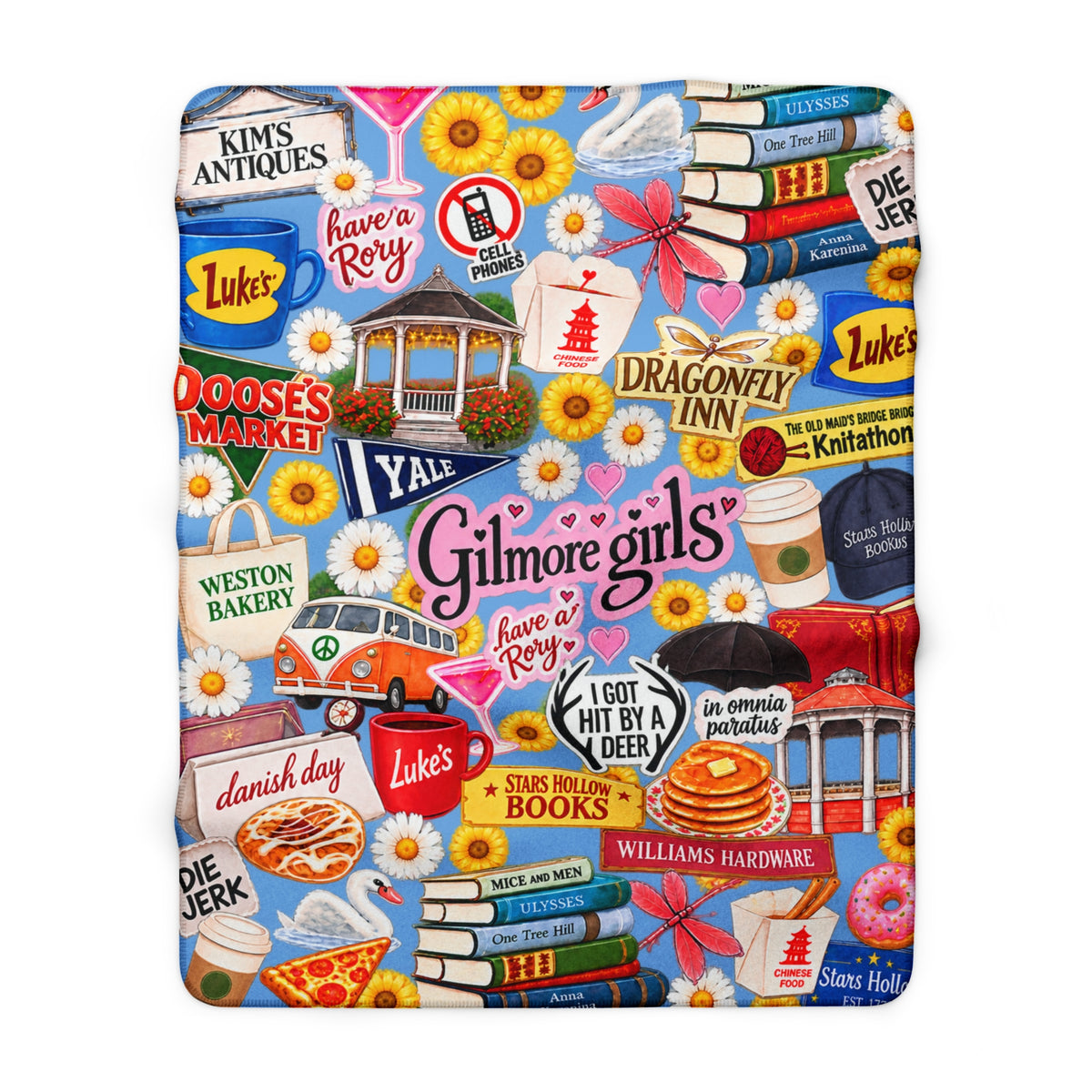 Gilmore Collage Sherpa Blanket