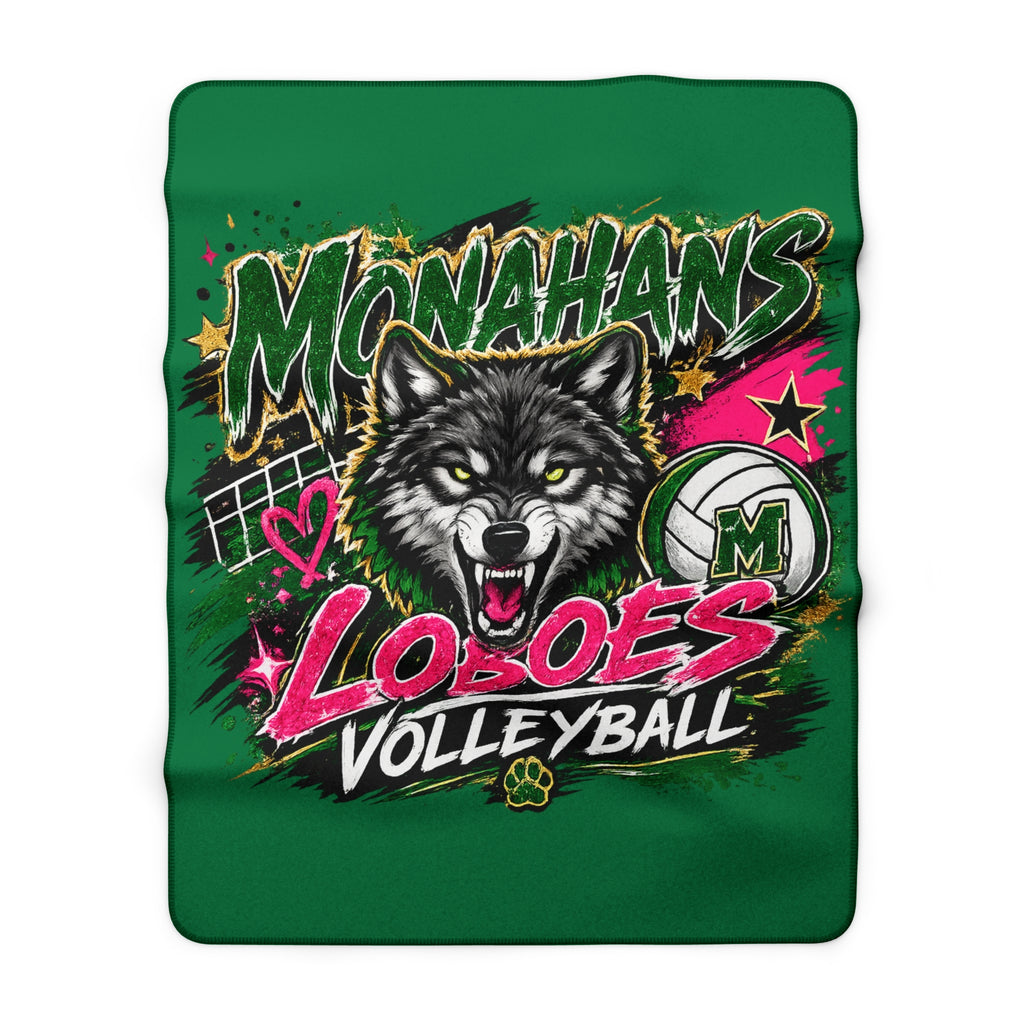 Monahans Loboes Volleyball Sherpa Blanket