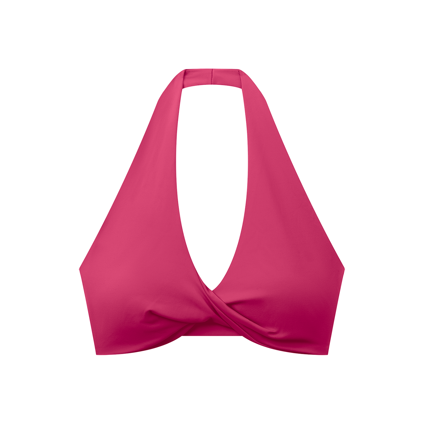Sweet Route Women's Pleated Halter Sports Bra