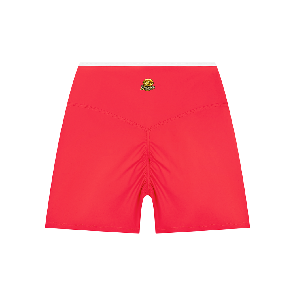 Sweet Route Women’s High Rise Color Block Yoga Shorts