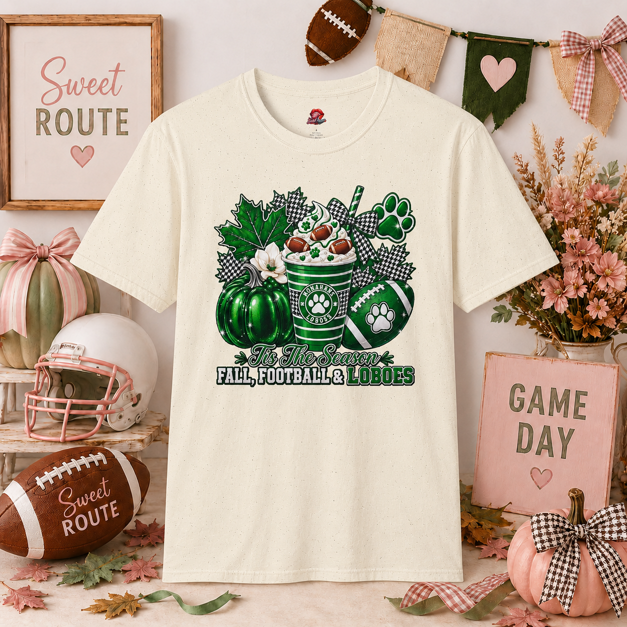 Lobo Football & Paw T-Shirt