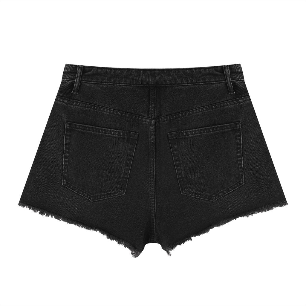 Women’s Vintage Wash High Rise Denim Shorts