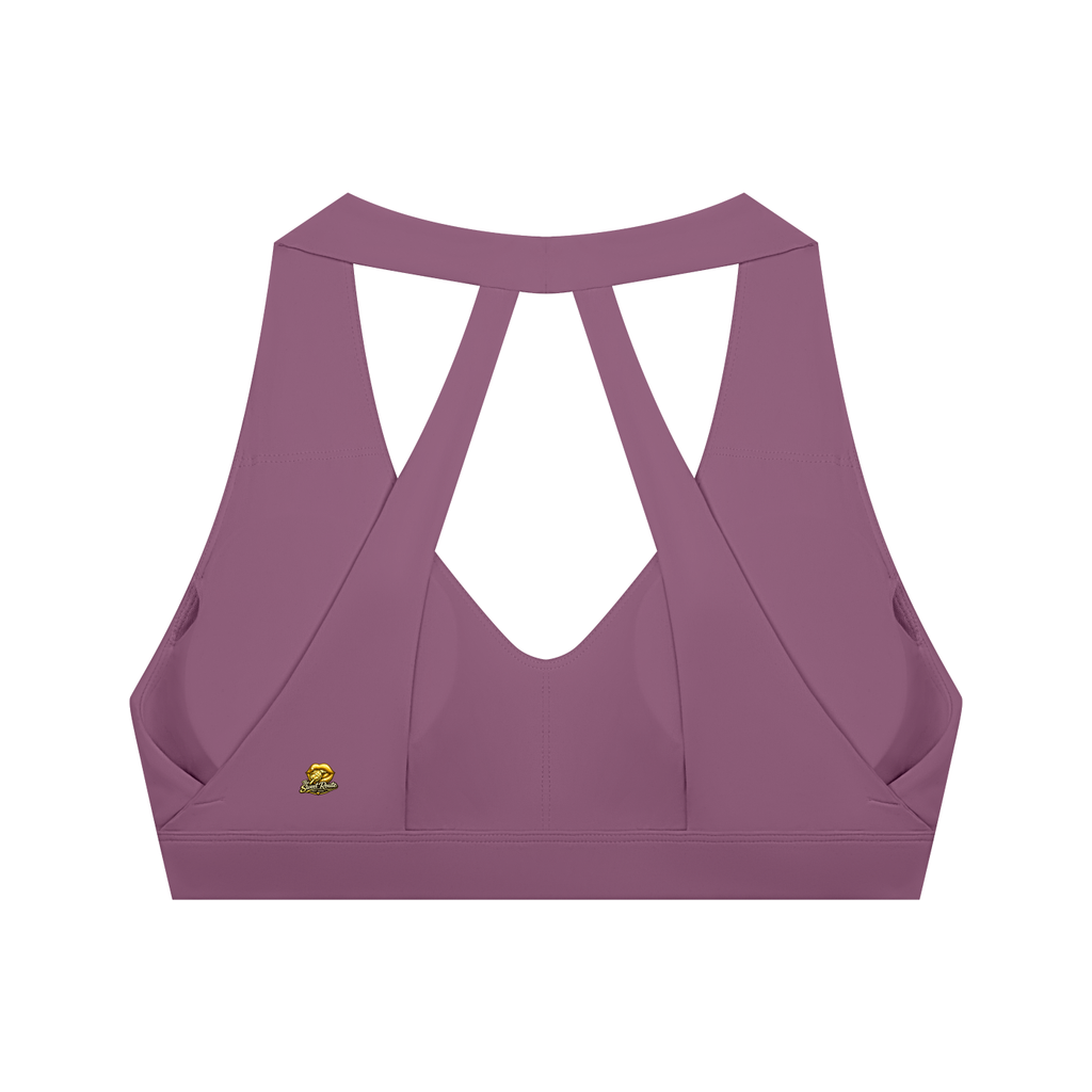 Sweet Route Women's Halter Cropped Sports Bra