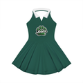 Monahans Loboes Women’s Collared Halter Athletic Dress | Kelly Green Game Day Tennis Dress